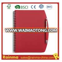 Red PVC Cover Notebook for School and Office Supply